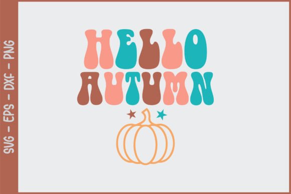 Hello Autumn Retro Svg Design